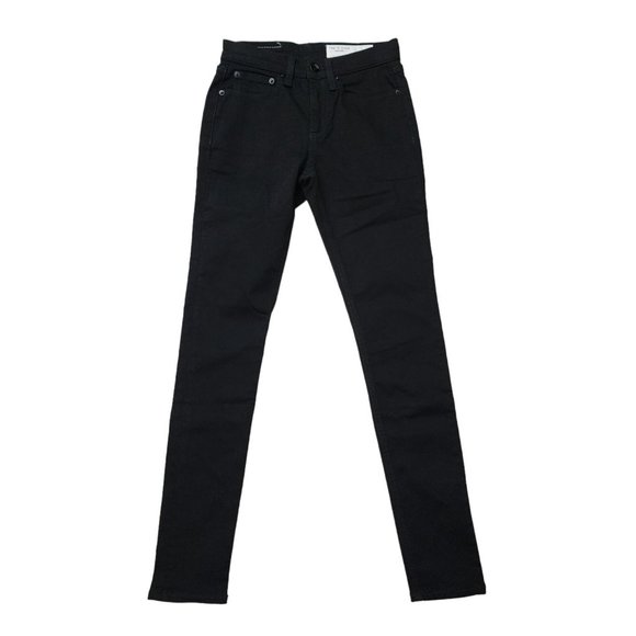 Rag & Bone NWT Cate Black Mid Rise Skinny Jeans Pants 24 - Picture 2 of 9